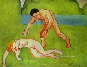 Sátiro y ninfa desnudos 1909 fauvismo abstracto Henri Matisse Pinturas al óleo